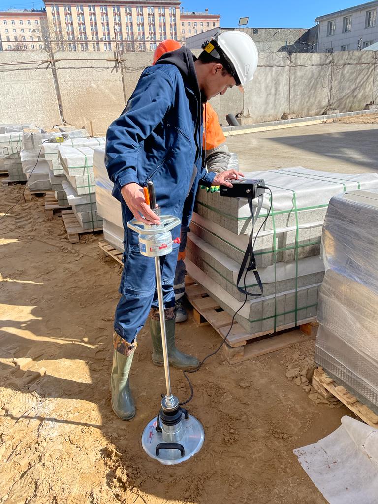 Определение коэффициента уплотнения грунта и нерудных материалов на соответствие требованиям СП 78.13330 и проекта